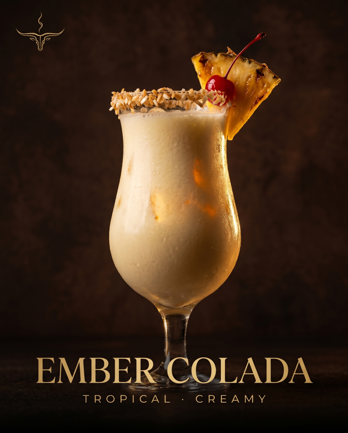 Ember Colada — tropical creamy mocktail